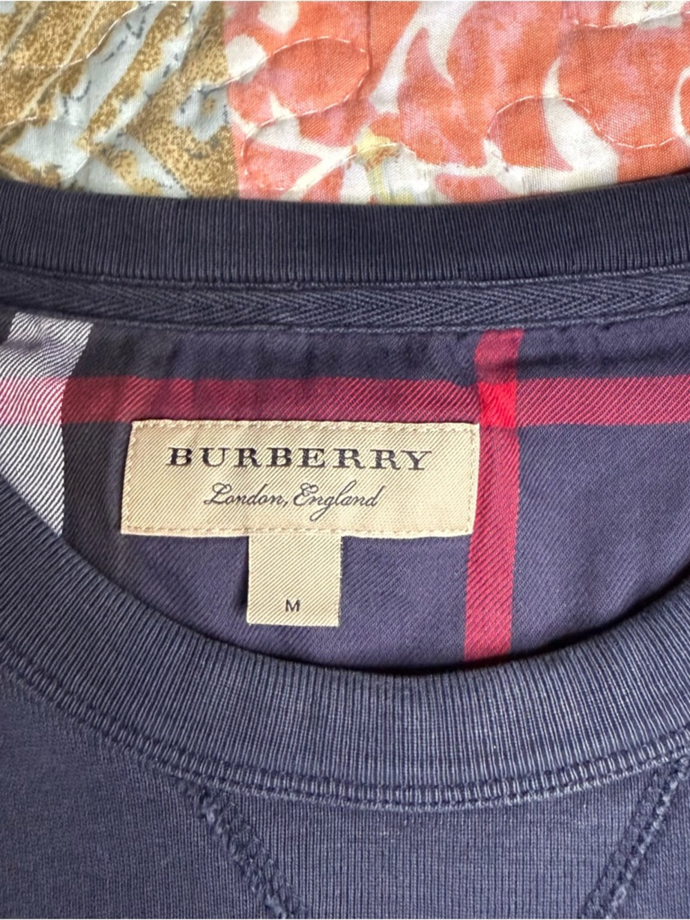 Burberry Dark Navy Crewneck Sweatshirt - Picture 6 of 15